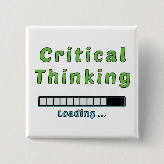 Critical Thinking 15 Cm Square Badge