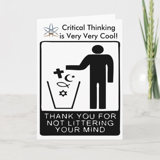 Critical Thinking is Very Very Cool Holiday Card (Front)