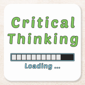 Critical Thinking Square Paper Coaster