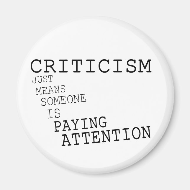 CRITICISM MAGNET (Front)