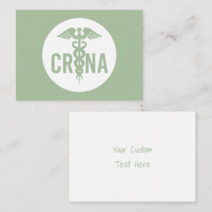 CRNA Certified Registered Nurse Anaesthetist Custo Card