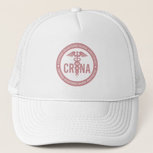 CRNA Certified Registered Nurse Anaesthetist Trucker Hat (Front)