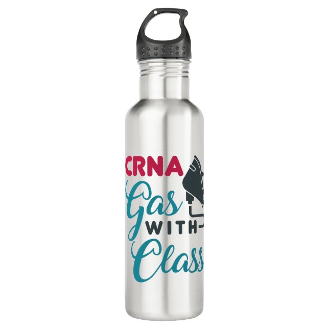 CRNA Gas with Class Funny Appreciation 710 Ml Water Bottle (Front)
