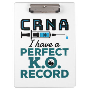 CRNA I Have A Perfect K.O. Record Clipboard