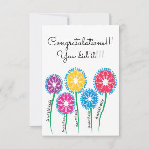 CRNA Nurse Anaesthetist Congratulations  Thank You Card