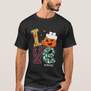 CRNA Nurse Halloween Scary Pumpkin Love Nurse Life T-Shirt