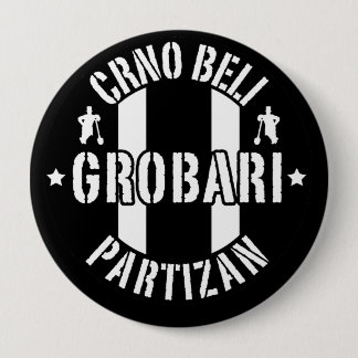 Crno Beli Grobari Partizan 10 Cm Round Badge