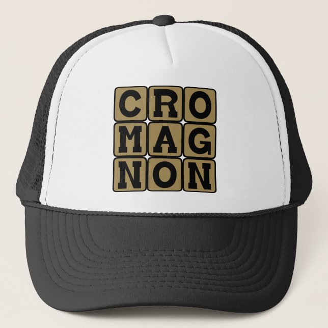 Cro-Magnon, Early Modern Human Trucker Hat (Front)