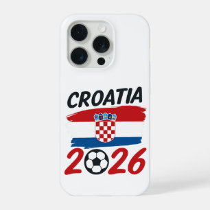 Croatia 2026 Soccer Fan Design Flag Colors iPhone 15 Pro Case