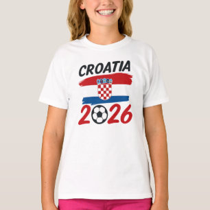 Croatia 2026 Soccer Fan Design Flag Colors T-Shirt