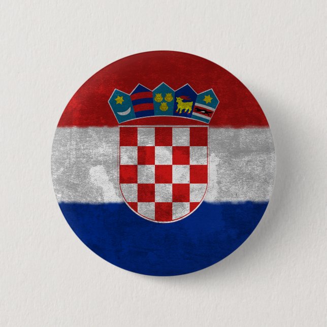 Croatia 6 Cm Round Badge (Front)