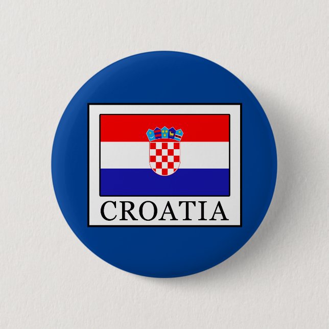 Croatia 6 Cm Round Badge (Front)