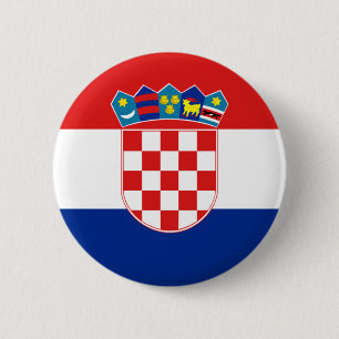 croatia 6 cm round badge
