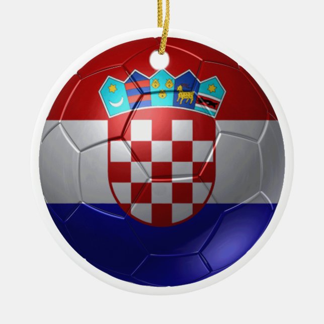 Croatia ball ceramic tree decoration (Front)