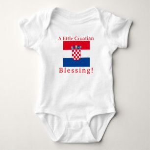 Croatia Bound Flag Design Baby Bodysuit