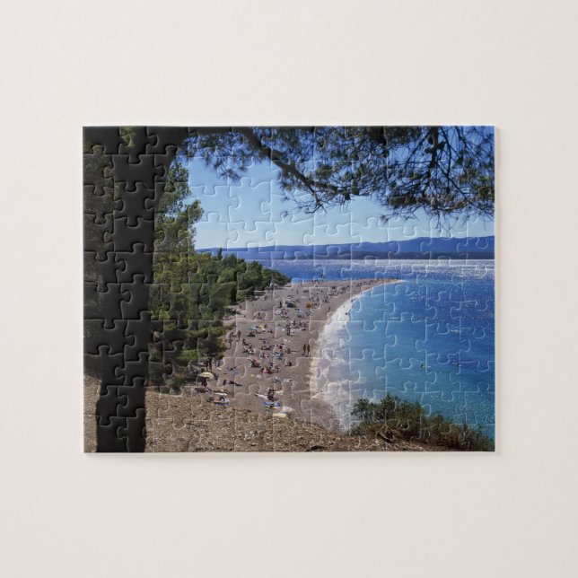 Croatia, Brac Island, Bol, Golden Cape Beach Jigsaw Puzzle (Horizontal)