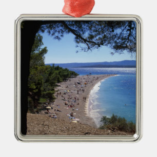 Croatia, Brac Island, Bol, Golden Cape Beach Metal Tree Decoration