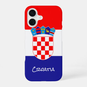 Croatia Case, patriotic Croatian Flag iPhone 16 Case