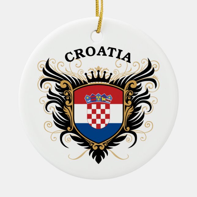 Croatia Ceramic Tree Decoration (Front)
