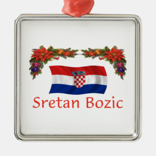 Croatia Christmas Metal Tree Decoration