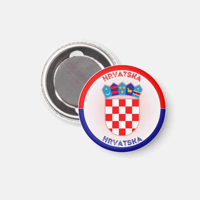 Croatia Coat of Arms Circle Shape  Magnet (Front/Back)