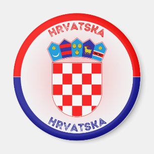 Croatia Coat of Arms Circle Shape Magnet