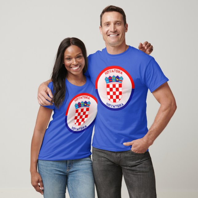Croatia Coat of Arms Circle Shape  T-Shirt (Unisex)