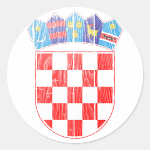 Croatia Coat Of Arms Classic Round Sticker