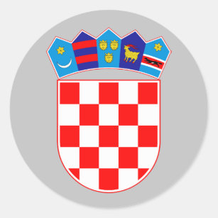 Croatia coat of arms classic round sticker