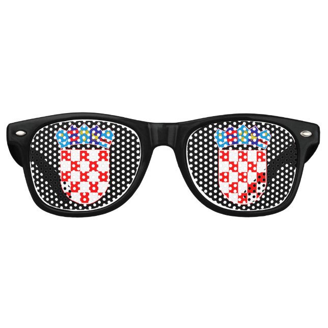 Croatia coat of arms retro sunglasses (Front)