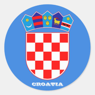 Croatia* Coat of Arms Round Sticker
