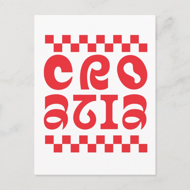 Croatia country logo design postcard (Front)
