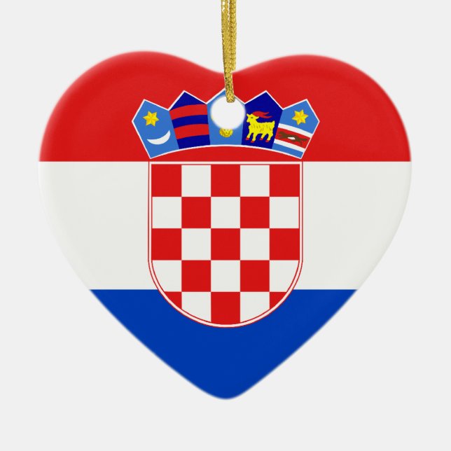 Croatia, Croatia Ceramic Tree Decoration (Front)