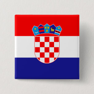 Croatia (Croatian) Flag 15 Cm Square Badge