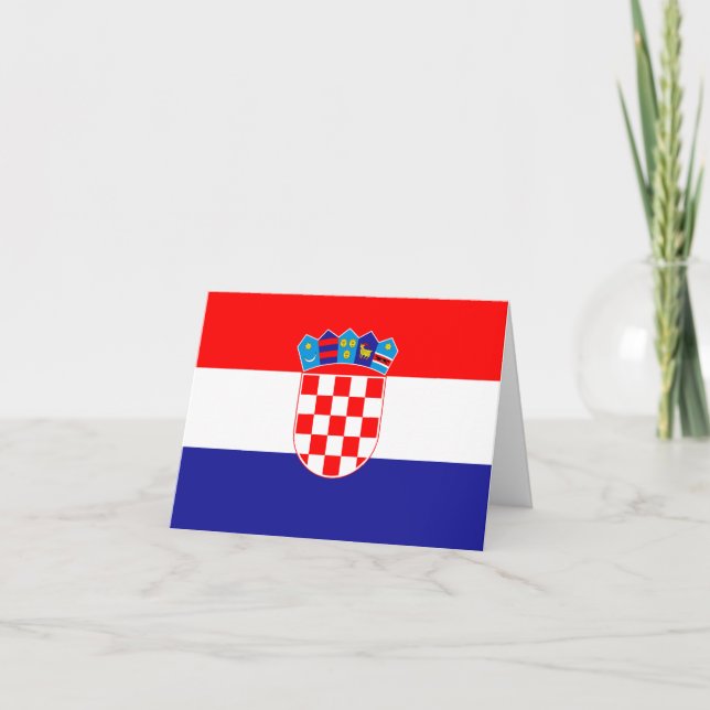 Croatia (Croatian) Flag Card (Front)