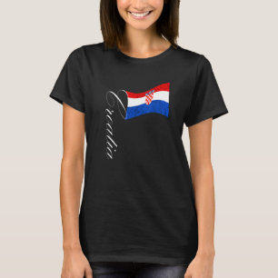 Croatia Croatian Flag Croatian Pride Croatian Root T-Shirt