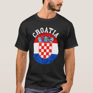 Croatia Croatian Flag Croatian Roots Hrvatska Croa T-Shirt