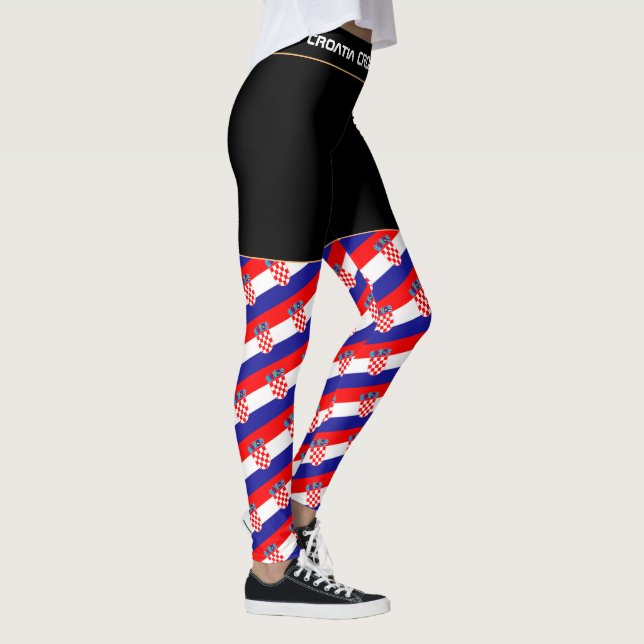 Croatia & Croatian Flag fashion /sport fan Leggings (Right)
