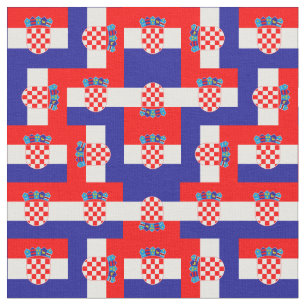 Croatia & Croatian Flag fashion, travel/sports Fabric