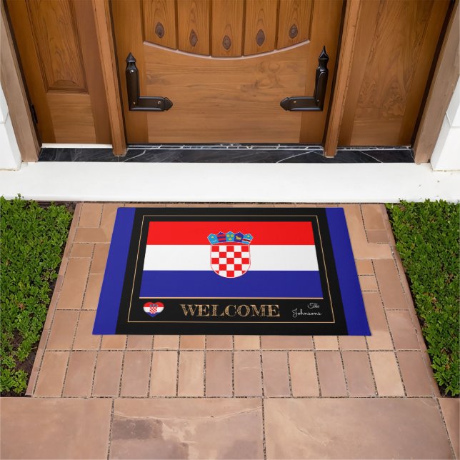 Croatia & Croatian Flag house mat /sports Welcome (Outdoor)