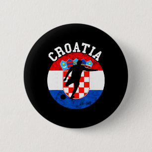Croatia Croatian Footll Croatian Flag Hrvatska Soc 6 Cm Round Badge