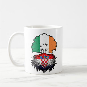Croatia Croatian Irish Ireland Tree Roots Flag Coffee Mug