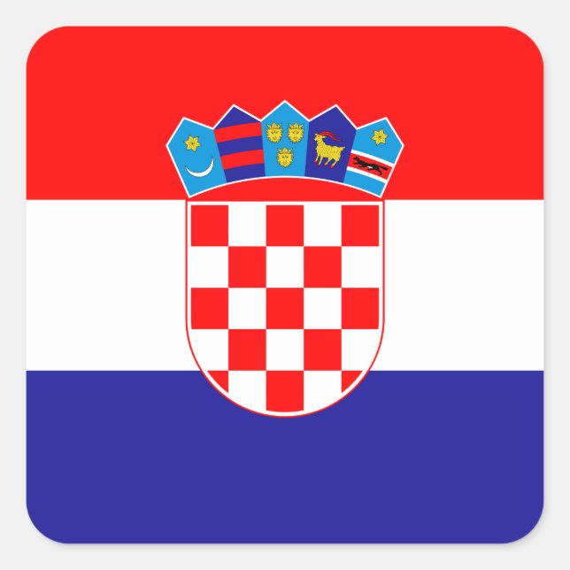 Croatia – Croatian National Flag Square Sticker (Front)