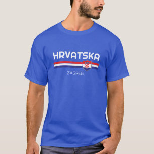 Croatia Custom City Patriotic Football Flag T-Shirt