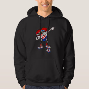 Croatia Dabbing Heart Hrvatska Soccer Team Croatia Hoodie