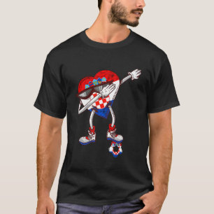 Croatia Dabbing Heart Hrvatska Soccer Team Croatia T-Shirt