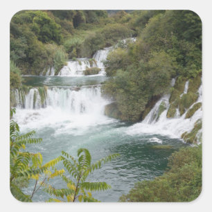 Croatia, Dalmatia, Krka Falls National Park Square Sticker