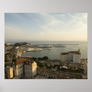 Croatia, Dalmatia, Split. View of Riva Poster