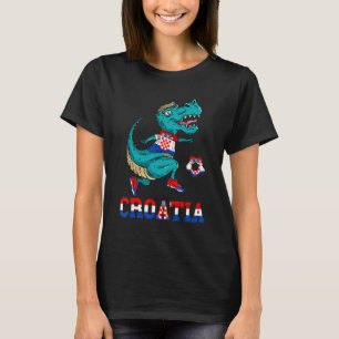 Croatia Dino Rex Hrvatska Soccer Team Croatian Roo T-Shirt