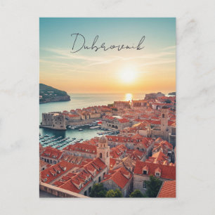 Croatia Dubrovnik Travel Postcard